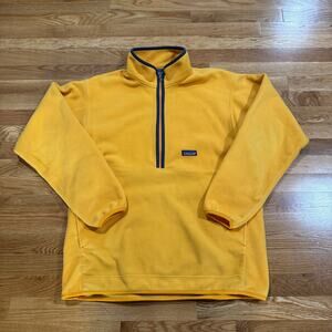 Vintage 90s Patagonia Synchilla Pullover Fleece Mens L Yellow Gorpcore Hiking